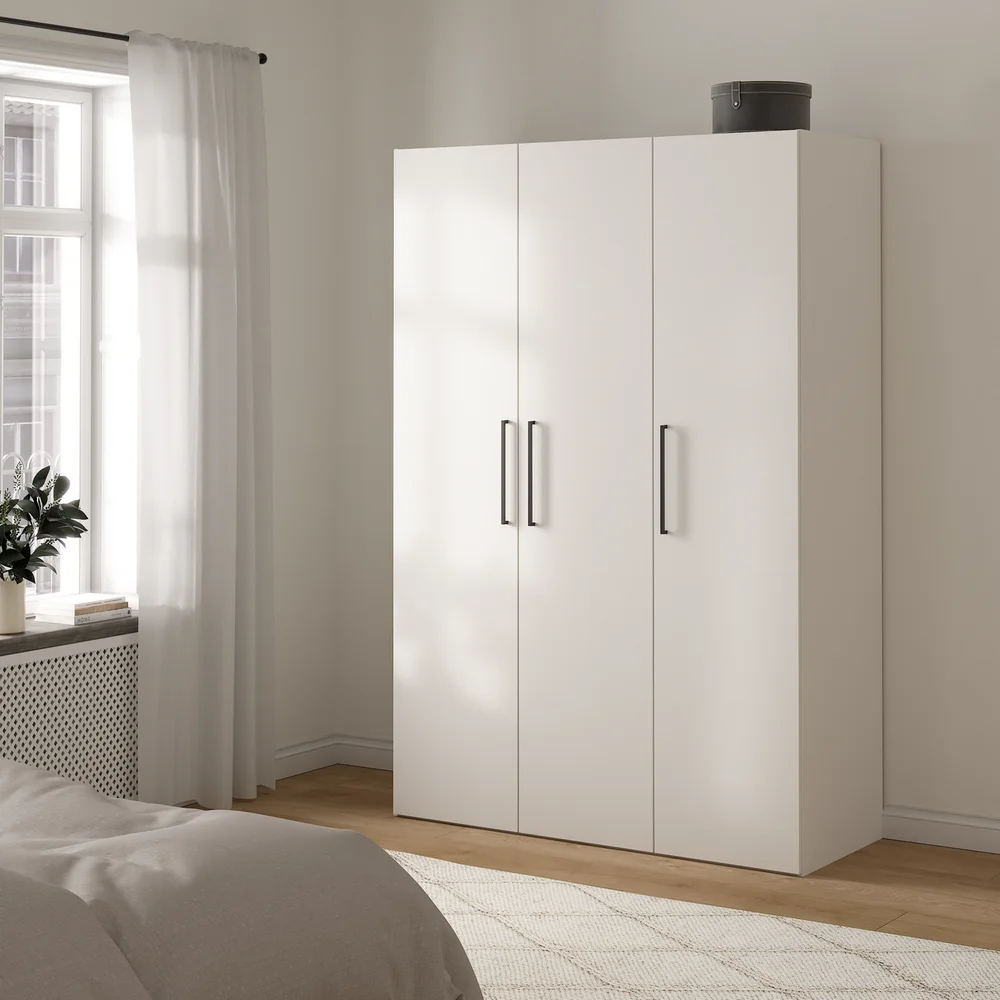 LIND NEST GARDEROBESKAP 150X220X60CM HVIT v:6833417