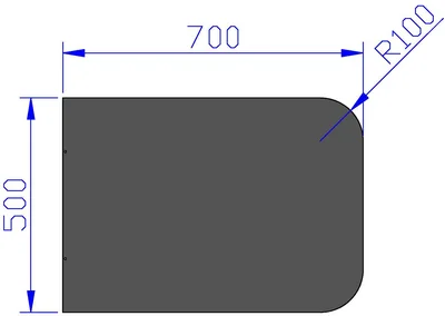 Gulvplate sort lakk 500×700 – Jøtul v:1171209