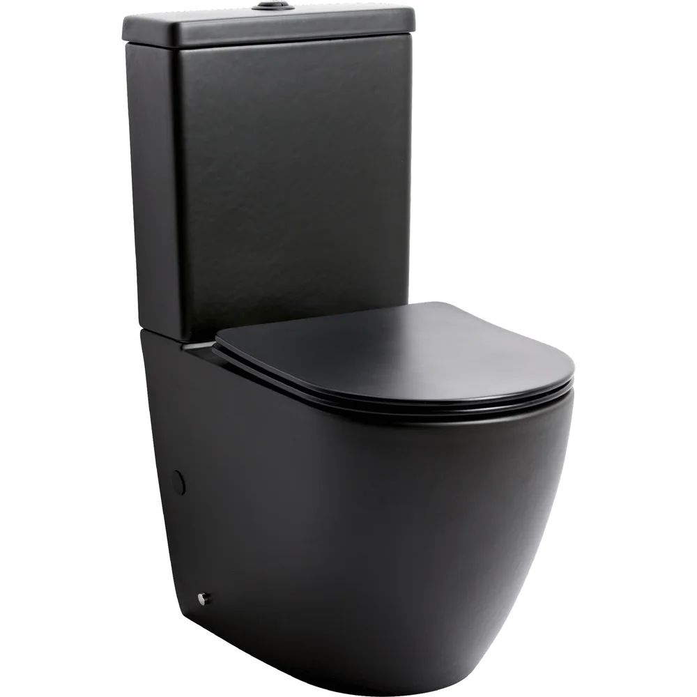 LAVABO STUDIO GULVSTÅENDE TOALETT M/SLIM TOALETTSETE MATT SORT v:5616813