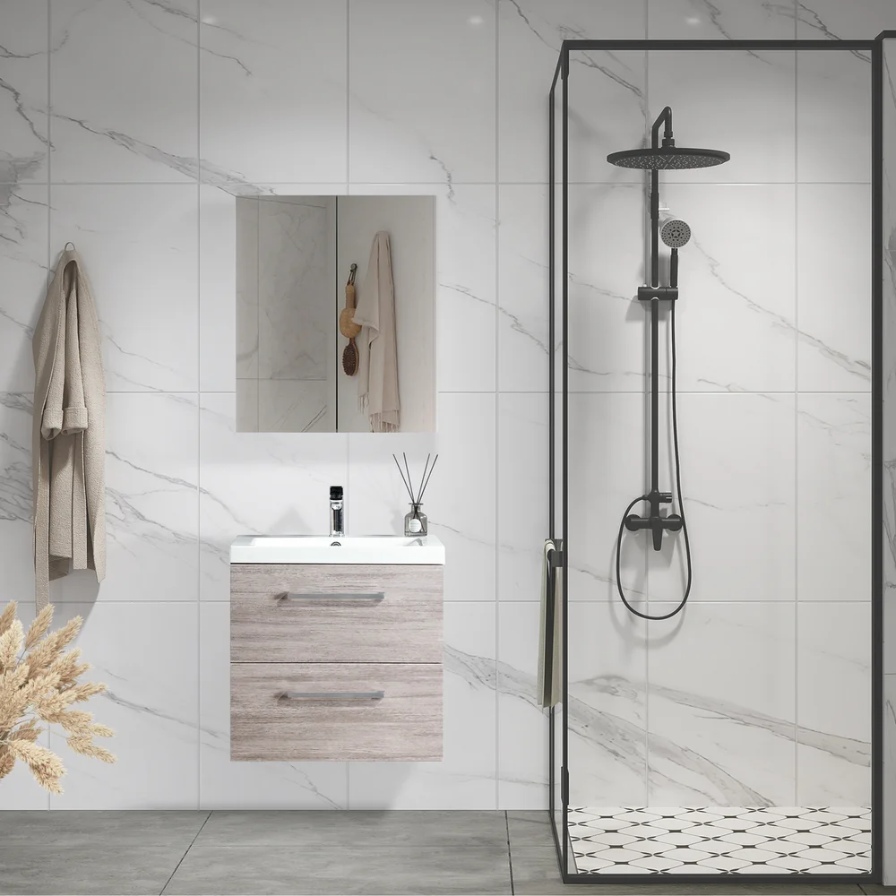 LIND LUXURY 60 GRÅ SPEILSKAP v:3698932