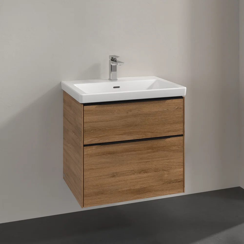 V&B SUBWAY 3.0 SERVANTSKAP 62X57 KANSAS OAK HÅNDTAK I VOLCANO BLACK v:1904759