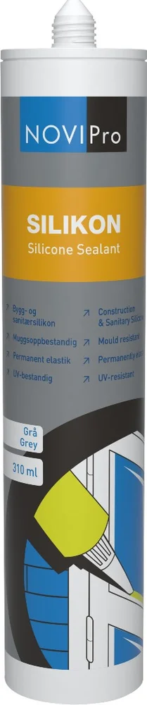 NOVIPro silikon grå 310 ml | bygg- og sanitærsilikon med permanent elastisitet v:5002560 NOVIPro silikon grå 310 ml | bygg- og sanitærsilikon med permanent elastisitet v:5002560