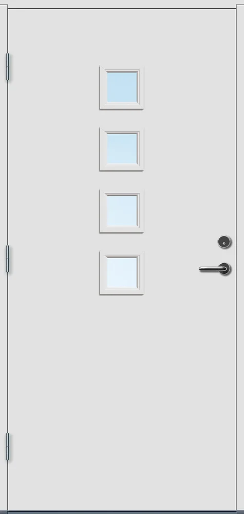 Ytterdør 100x210 Larvik med glass hvit venstre v:2770564