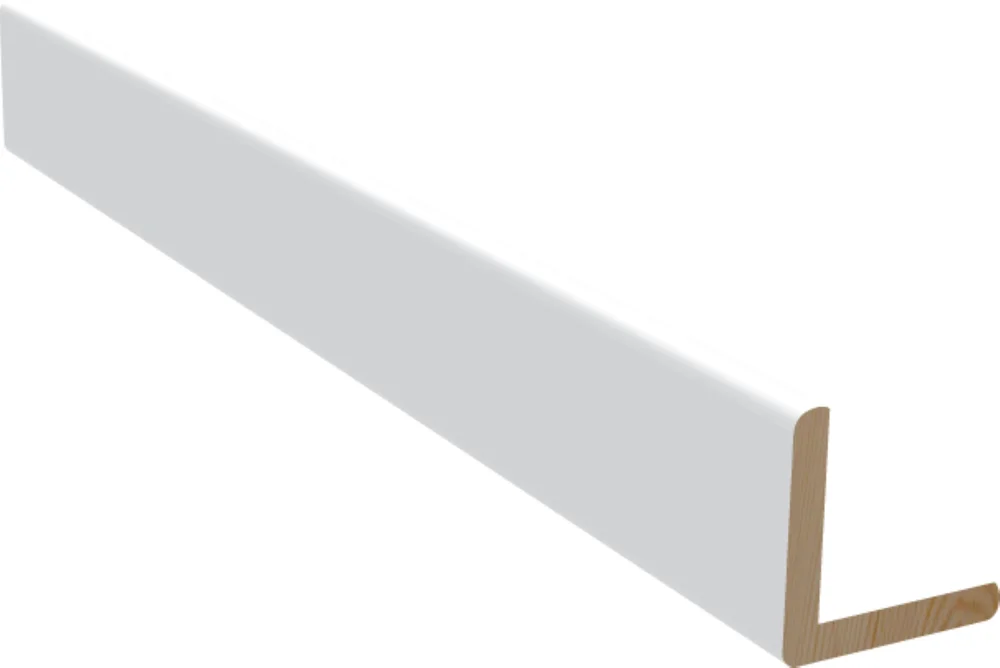 Vinkellist furu hvit bomull S0502-Y 42x42x2700 mm v:7338892