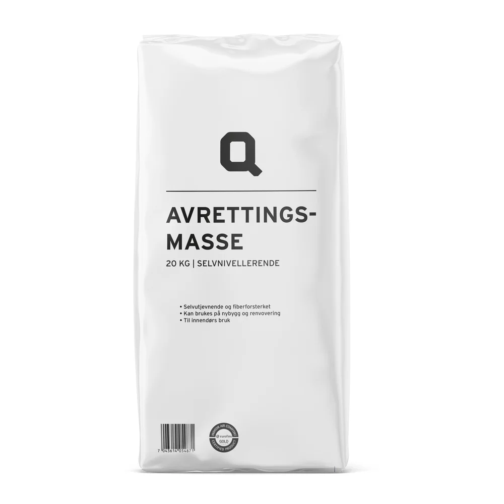 Q avrettingsmasse 20 kg – selvutjevnende for innendørs bruk v:7412475 Q avrettingsmasse 20 kg – selvutjevnende for innendørs bruk v:7412475