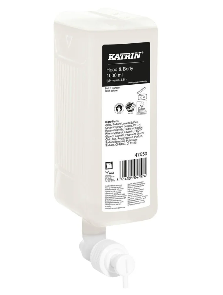KATRIN DUSJSÅPE HEAD+BODY 1L 47550 v:4767622 KATRIN DUSJSÅPE HEAD+BODY 1L 47550 v:4767622