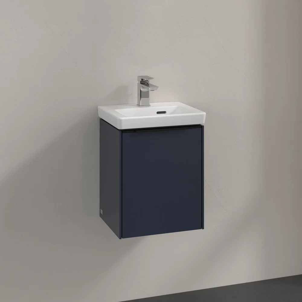 V&B SUBWAY 3.0 SERVANTSKAP 35X42 VENSTRE MARINE BLUE HÅNDTAK I VOLCANO BLACK v:7902677