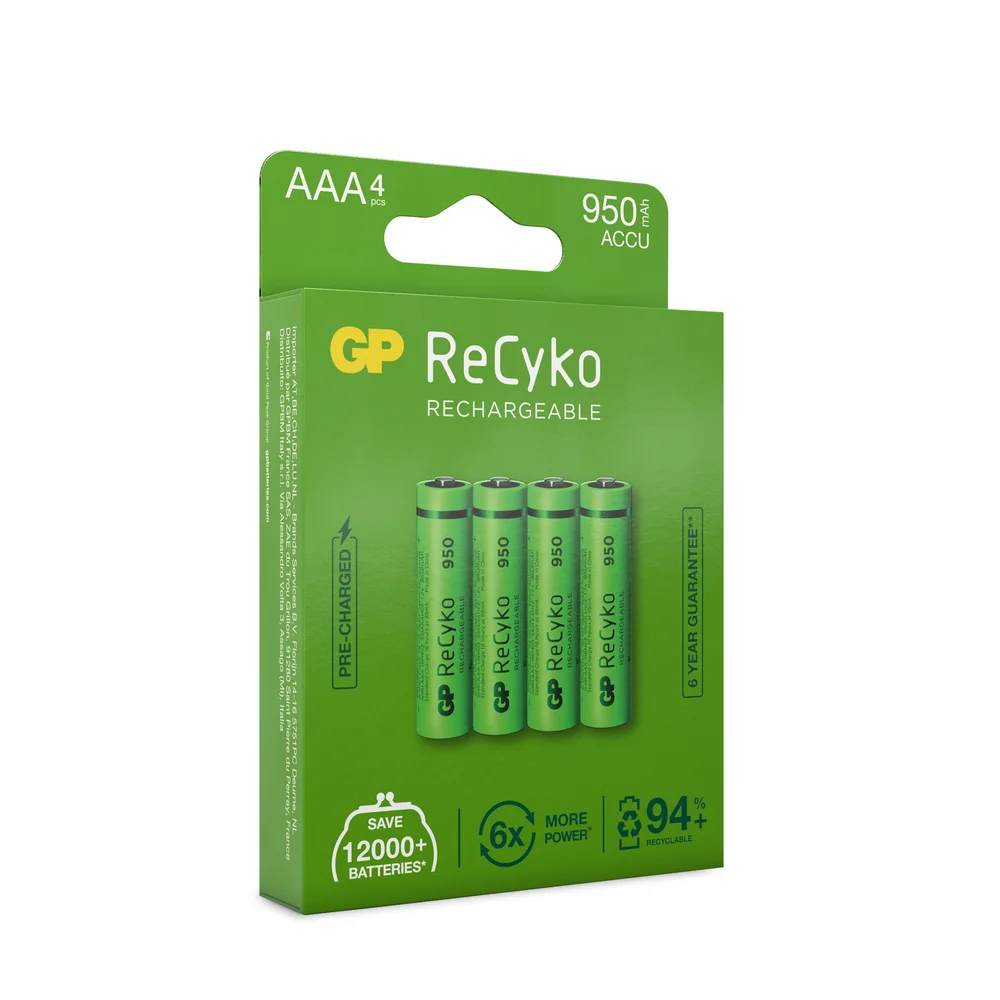 Batteri ReCyko AAA oppladbar 950 mAh 4pk v:8908978 Batteri ReCyko AAA oppladbar 950 mAh 4pk v:8908978