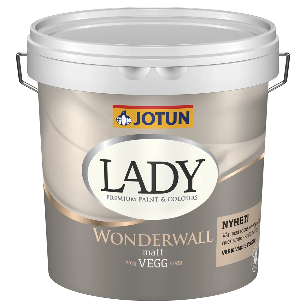 Lady wonderwall matt hvit interiørmaling 2,7 liter v:2022728 Lady wonderwall matt hvit interiørmaling 2,7 liter v:2022728