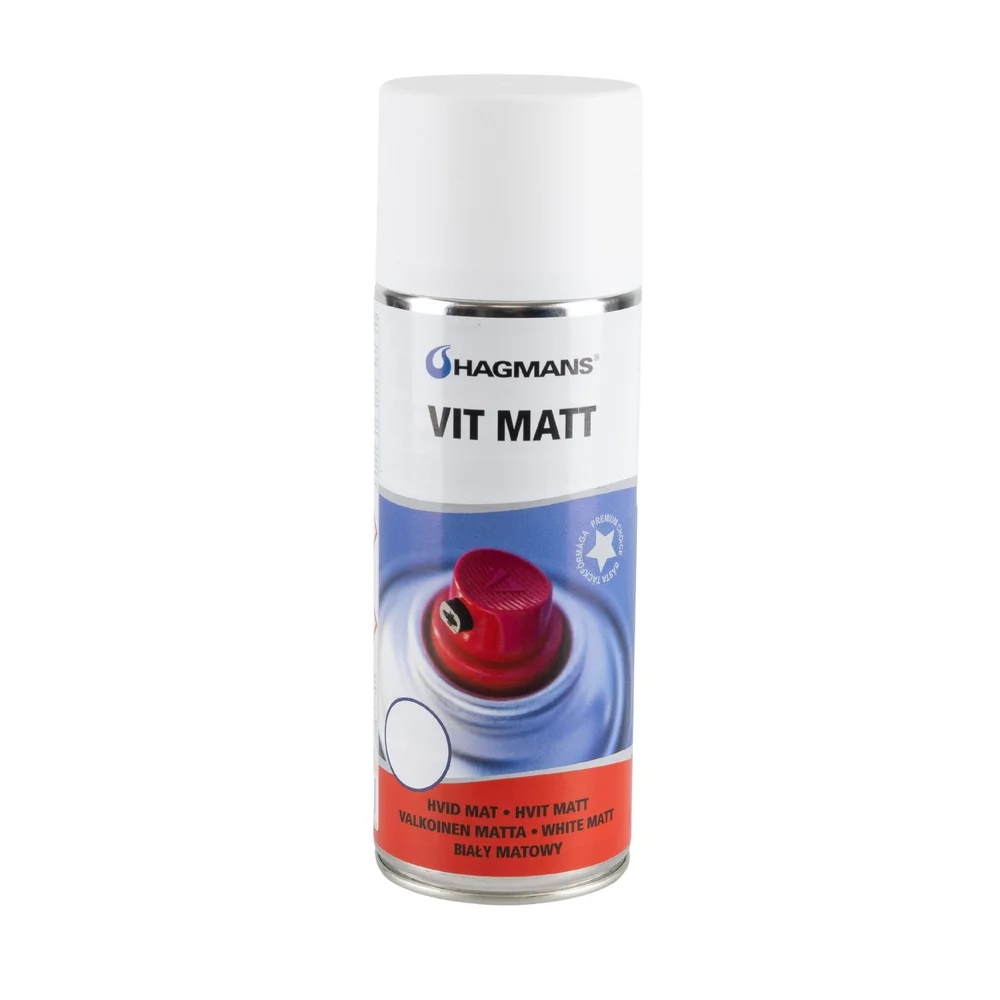 Hagmans Dekkmaling matt hvit, 400 ml v:1156820