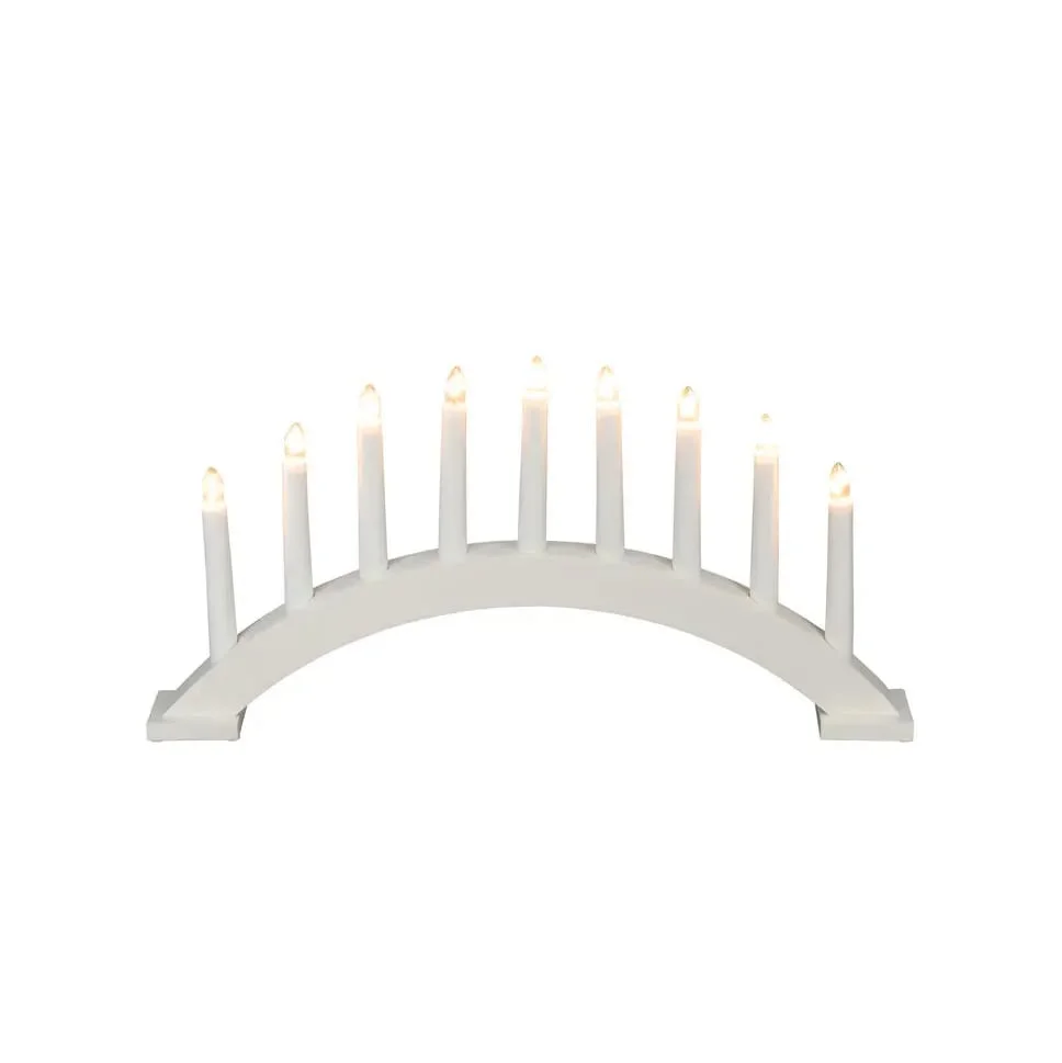Konstsmide Elljusstake 9 Lys, Tre, Hvit v:2476009