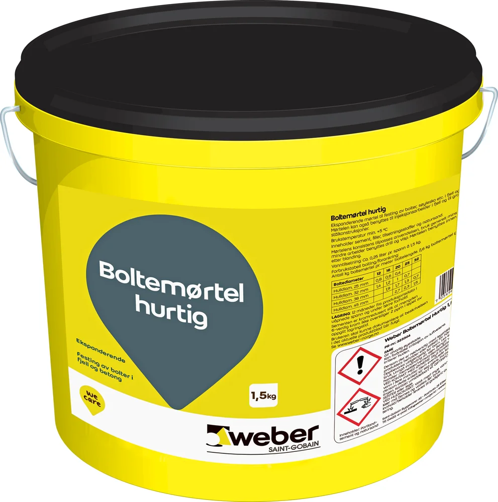 WEBER BOLTEMØRTEL HURTIG 1,5KG v:6152154
