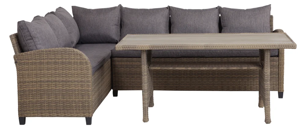 HJØRNESOFA MED SPISEBORD 3DELER v:6963057