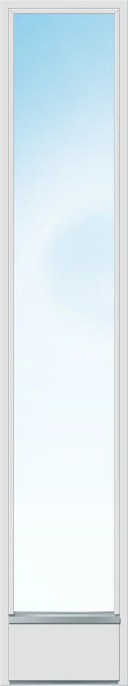 Ytterdør med sidefelt 30x210 Slp1 Klar med glass hvit v:1445194