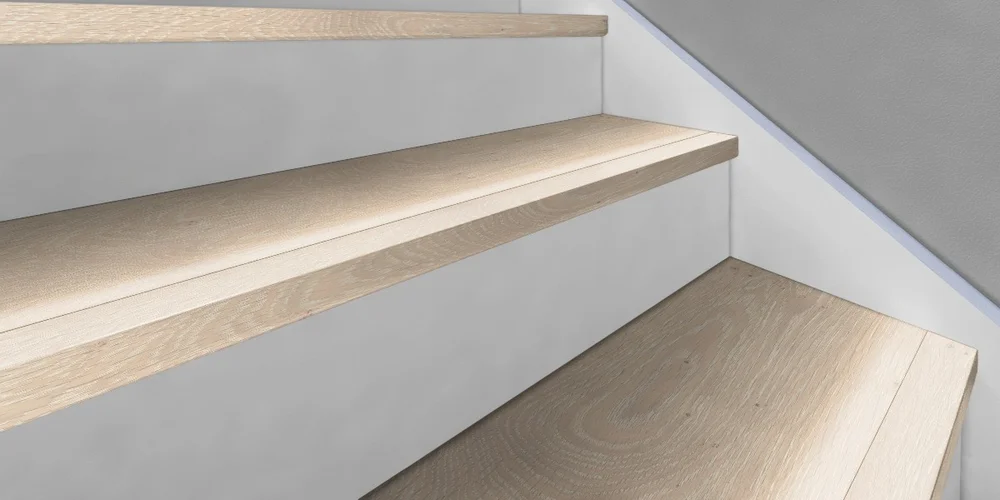 Kahrs 15mm Massiv trappenese Eik Nou Blonde 57x35mm, 183 cm v:7441800