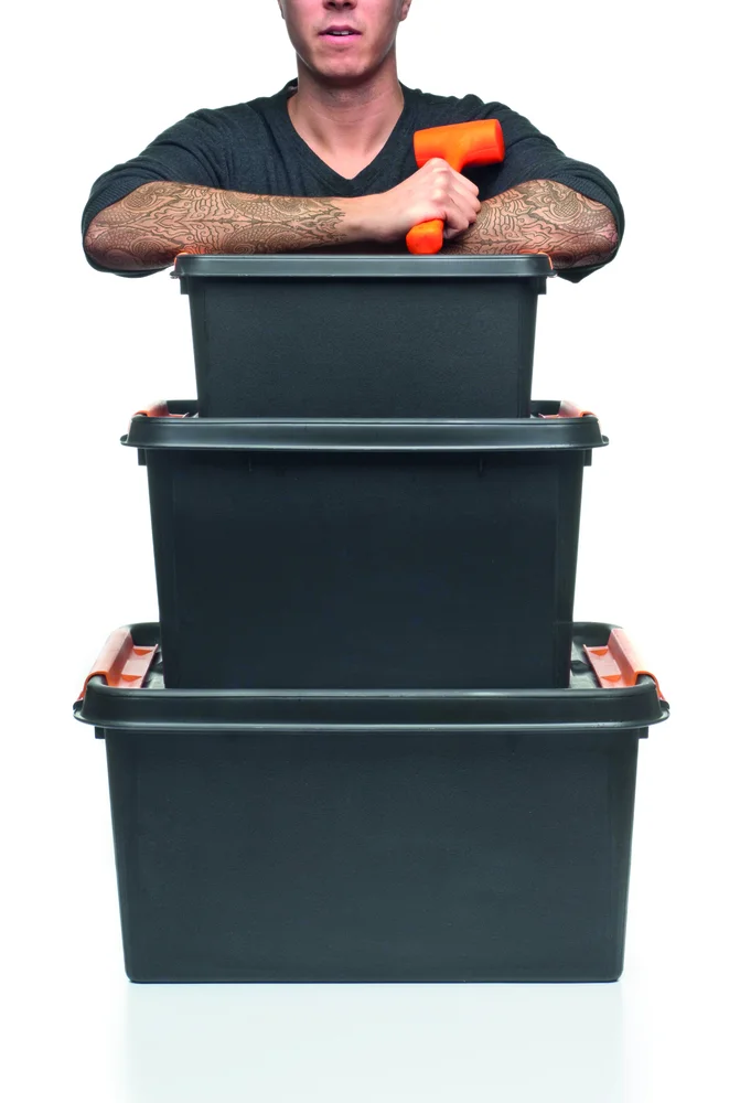Oppbevaringsboks Pro m/lokk 31 liter 50x39x26 cm v:6895980