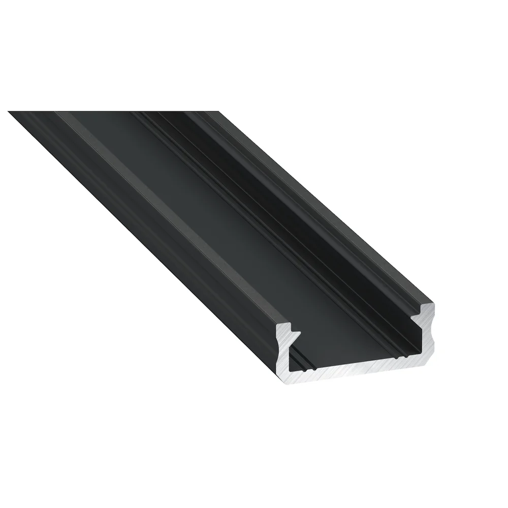 ELITECH ALU PROFIL SORT 200X6,3X16MM INKL LOKK – ENDELOKK OG 2 KLIPS v:4244791