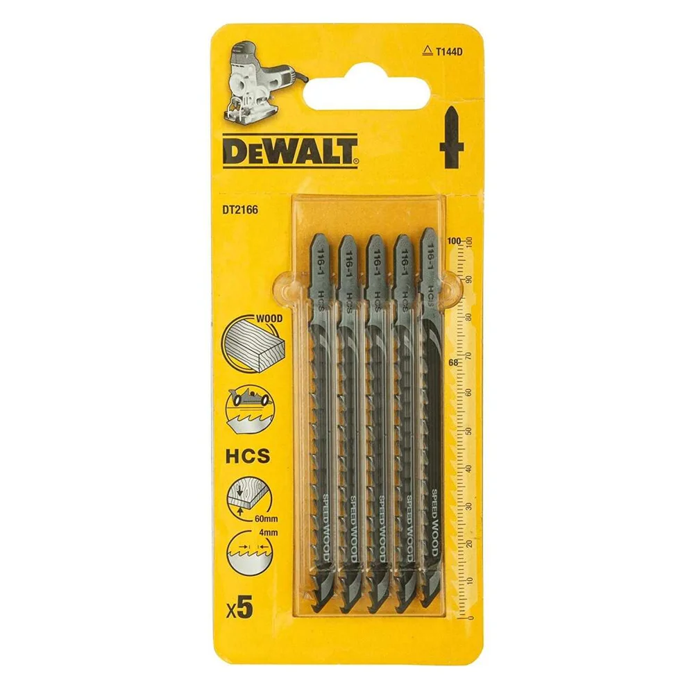 DeWalt DT2166 HCS stikksagblad 5-pk v:2166160 DeWalt DT2166 HCS stikksagblad 5-pk v:2166160