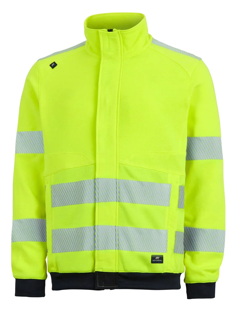 BJÖRNKLÄDER SWEATJAKKE FLAMMEHEMMENDE VARSEL PRESSURE 923-3 KL3 GUL v:5388767