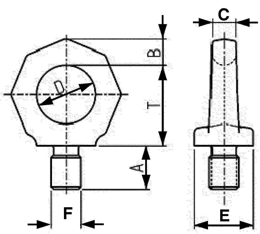 GIGANT ØYEBOLT M8 RS KLASS 8 v:3647098