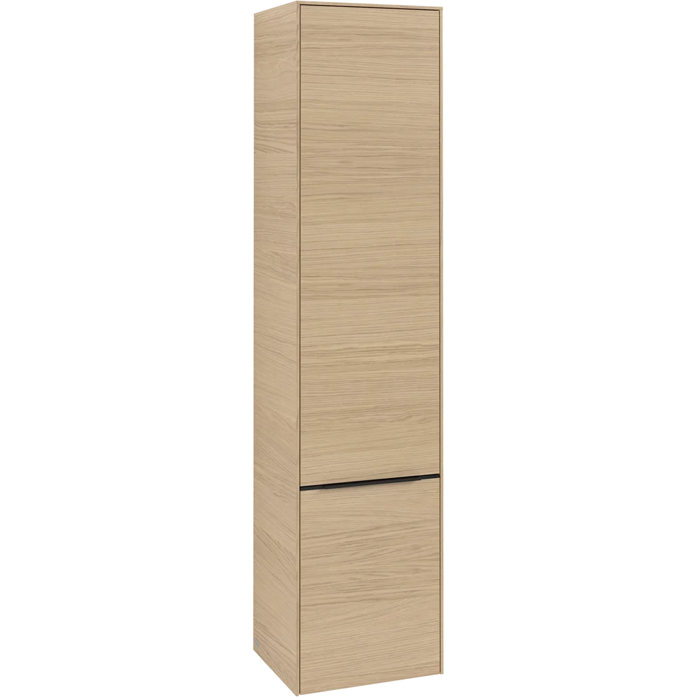 V&B SUBWAY 3.0 HØYSKAP 40X171 VENSTRE 2 DØRER NORDIC OAK HÅNDTAK I VOLCANO BLACK v:7919701