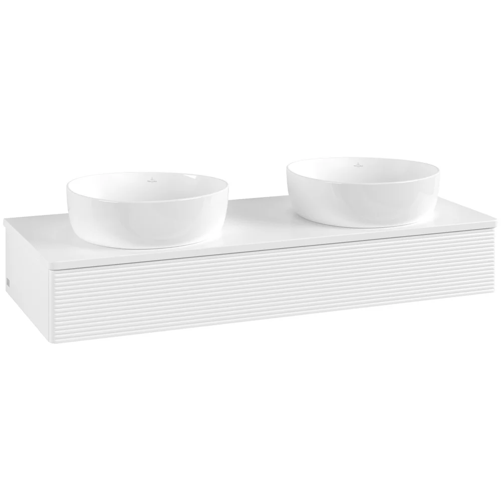 V&B ANTAO SERVANTSKAP 1 SKUFF RILLET 1200X190X500 FOR 2 SERV. U/KRANHULL MATT HVIT v:6650148