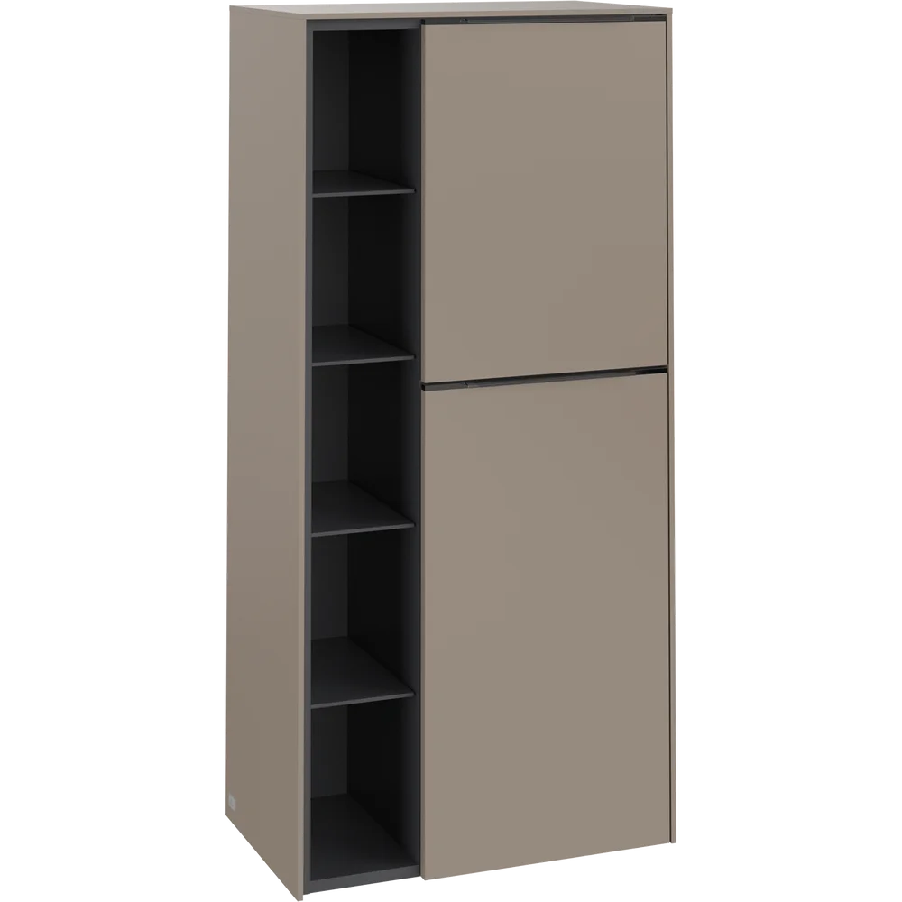V&B SUBWAY 3.0 SIDESKAP 57X120 HØYRE TAUPE HÅNDTAK I MØBELETS FARGE v:3186858