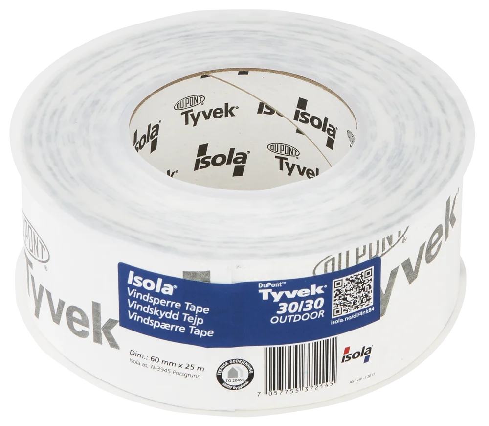 Tape f/vindsperre S 60 mm x 25 meter v:7668822