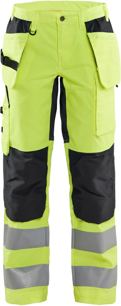 HÅNDVERKSBUKSE VARSEL STRETCH DAME 7163 GUL/SVART v:8470545