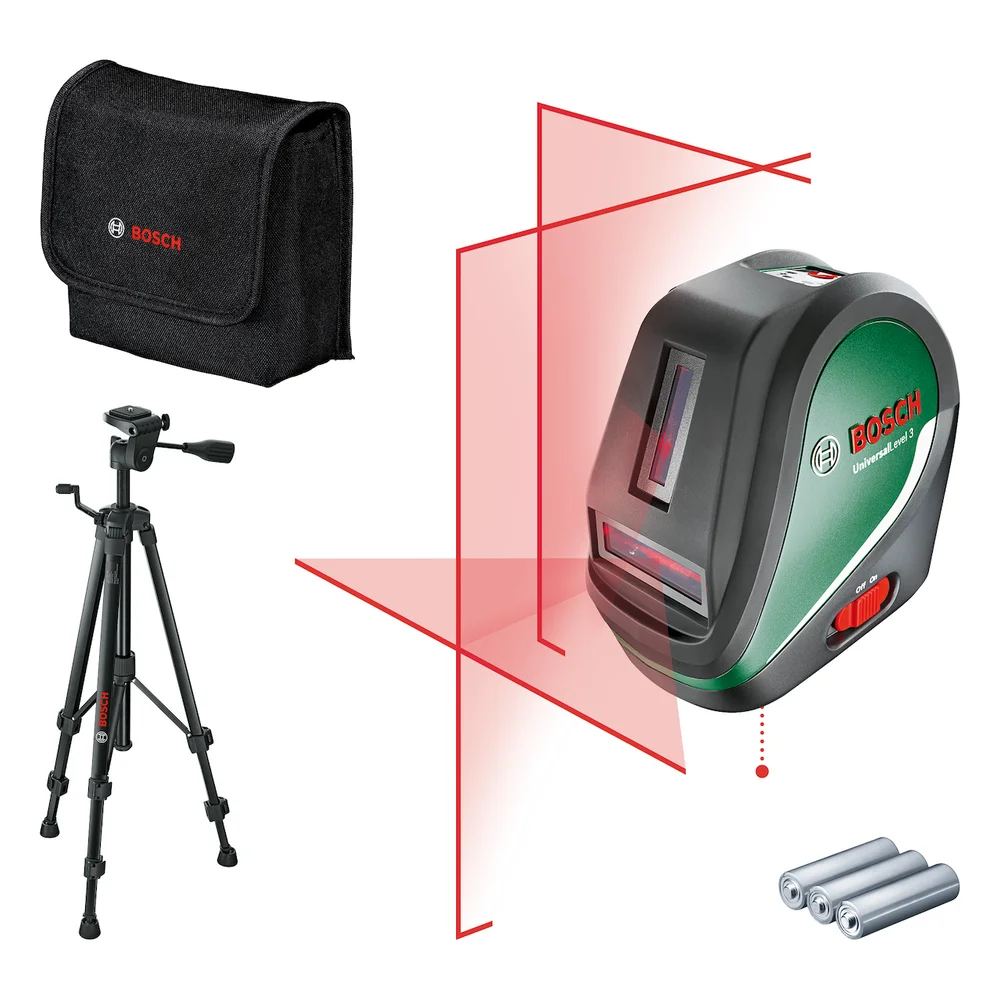 BOSCH KRYSSLASER UNIVERSALLEVEL 3 MED STATIV v:4191078 BOSCH KRYSSLASER UNIVERSALLEVEL 3 MED STATIV v:4191078