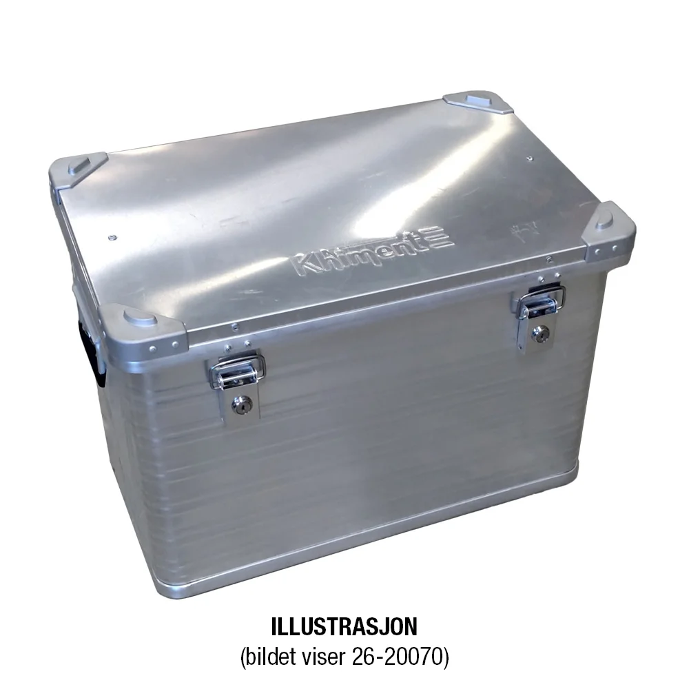Alukasse khiment ms47l med stable hjørner 550x350x245mm 1mm alu v:8785021