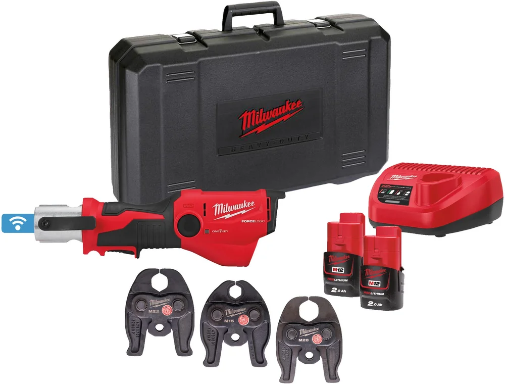 MILWAUKEE PRESSVERKTØY M12 ONEHPT-202C GM-SET v:2399126 MILWAUKEE PRESSVERKTØY M12 ONEHPT-202C GM-SET v:2399126