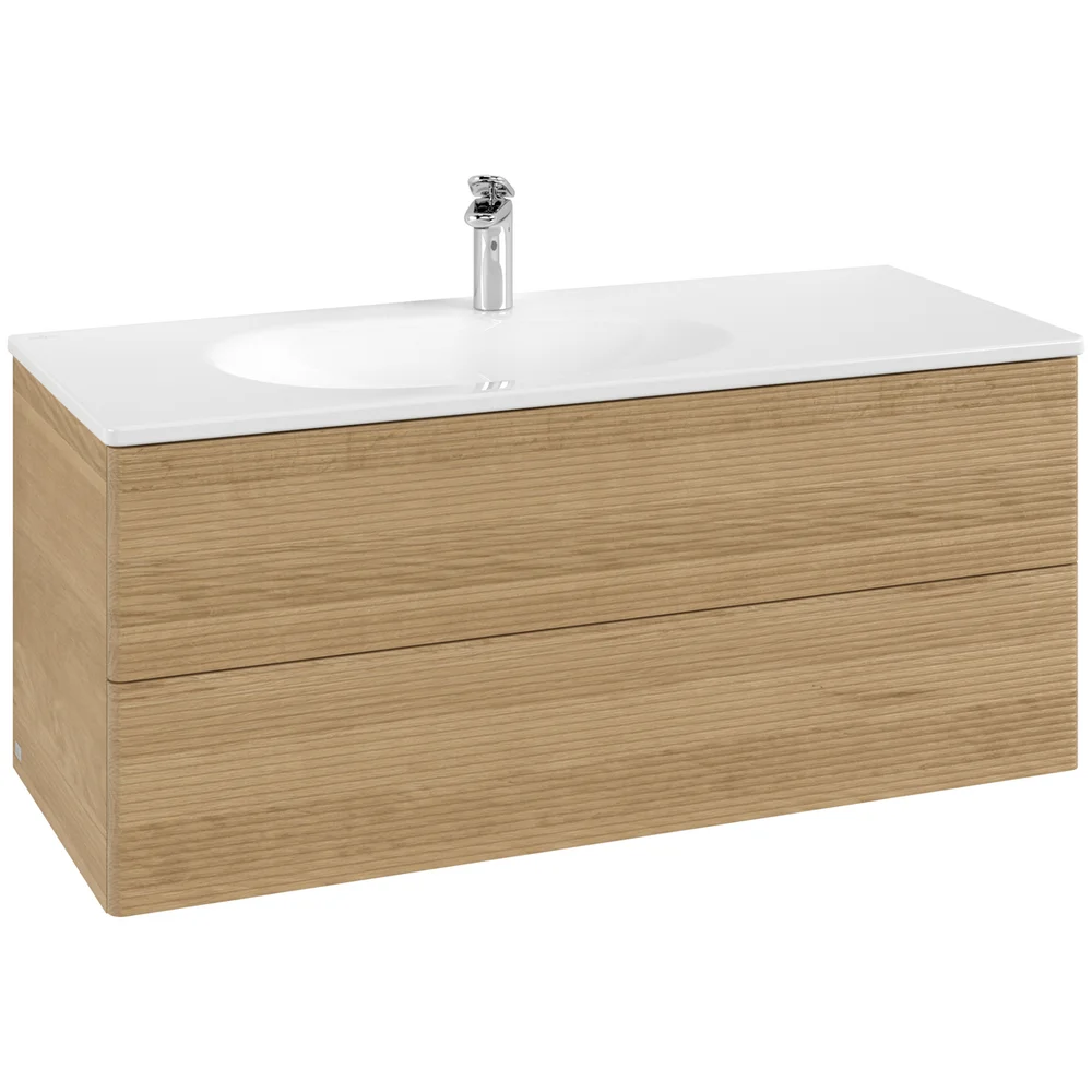 V&B ANTAO SERVANTSKAP 2 SKUFFER RILLET 1188X504X492 VENSTRE EIK v:3844753