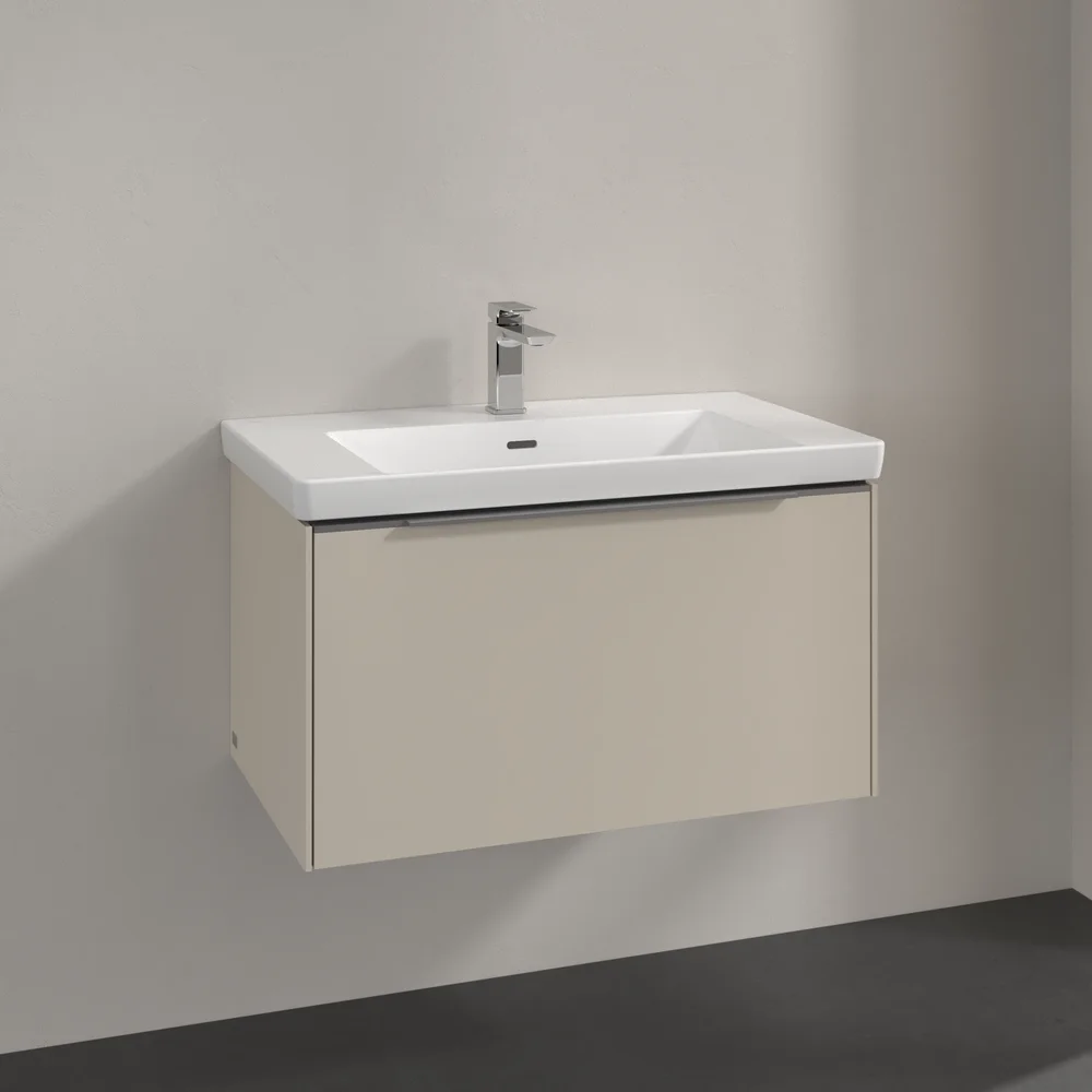 V&B SUBWAY 3.0 SERVANTSKAP 77X42 CASHMERE GREY HÅNDTAK I KROM v:6297912
