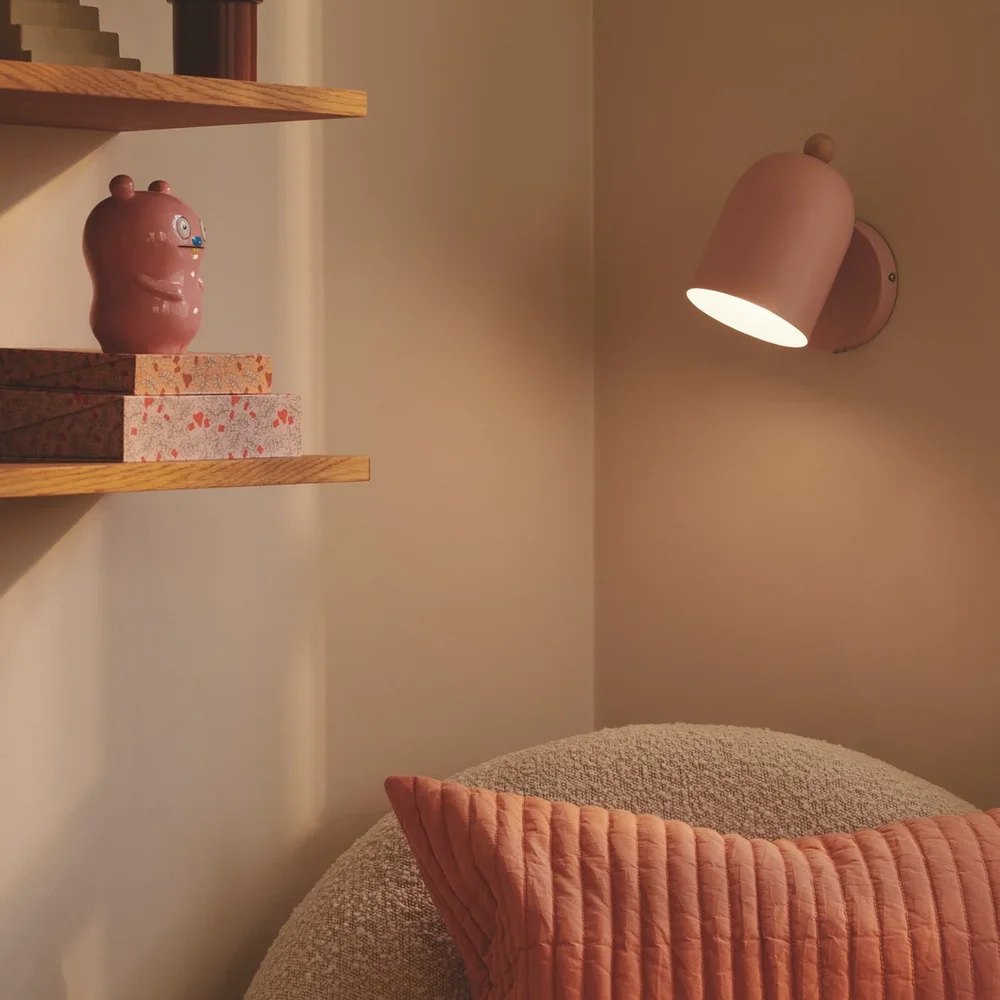 NORDLUX GASTON VEGGLAMPE STØVETE ROSA v:3452956
