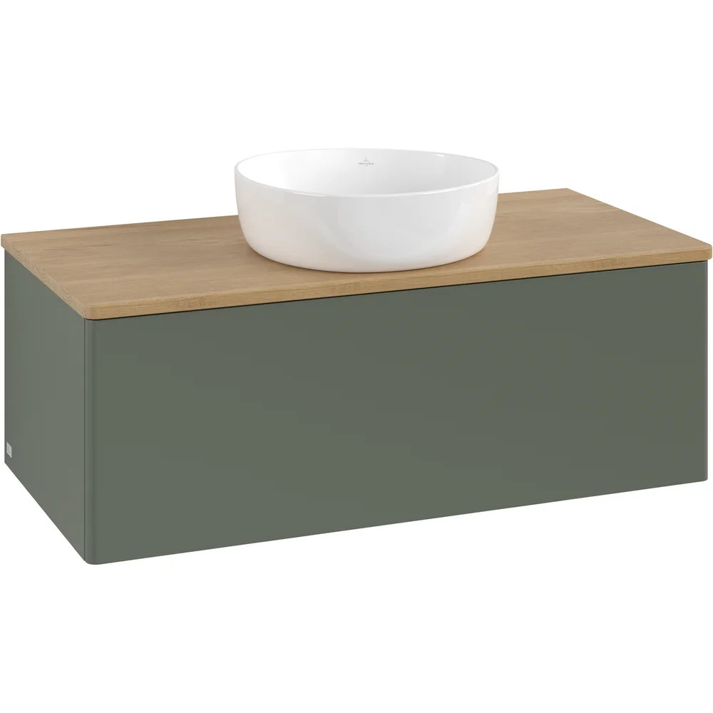 V&B ANTAO SERVANTSKAP 1 SKUFF GLATT 1000X360X500 U/KRANHULL M/LYS GRØNN/EIK v:2356743 V&B ANTAO SERVANTSKAP 1 SKUFF GLATT 1000X360X500 U/KRANHULL M/LYS GRØNN/EIK v:2356743