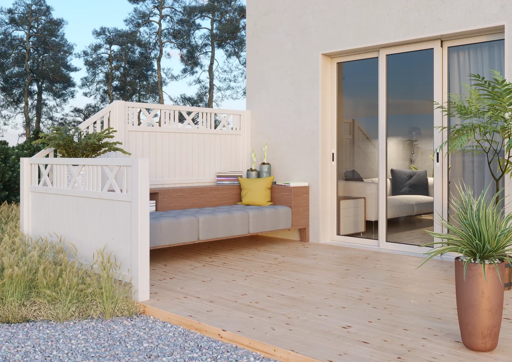 Levegg Karina 2+ hvitmalt 180×180 cm v:3372693