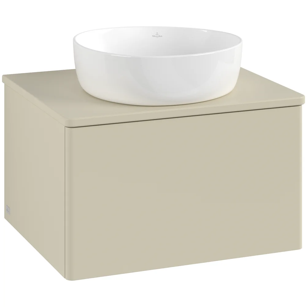 V&B ANTAO SERVANTSKAP 1 SKUFF GLATT 600X360X500 M/KRANHULL SILKEGRÅ v:8181506