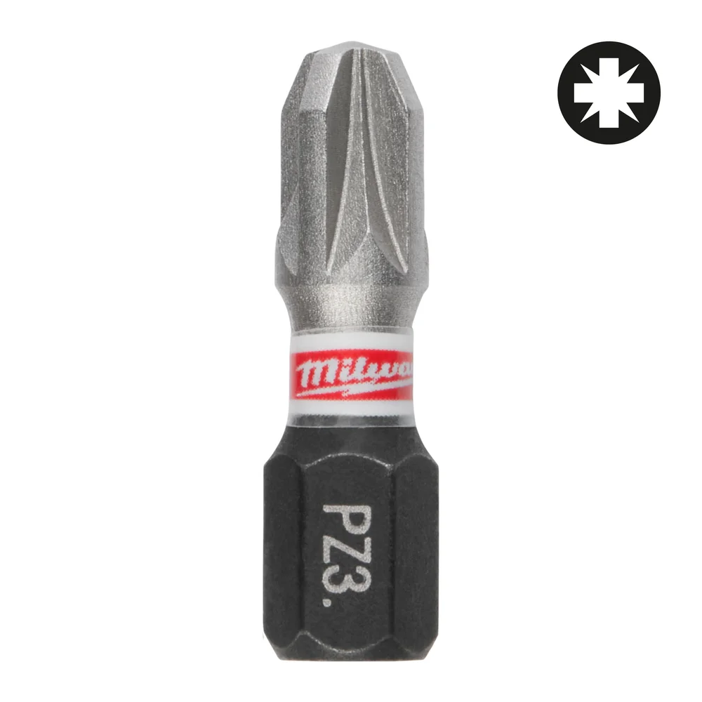 Milwaukee Bits Shockwave PZ3, 25 mm, 3-pakning v:2496474