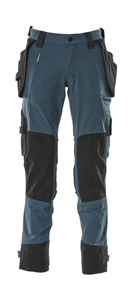 Bukse advanced 17031 petrol 82c56 avtakbare hengelommer, stretch v:5119080