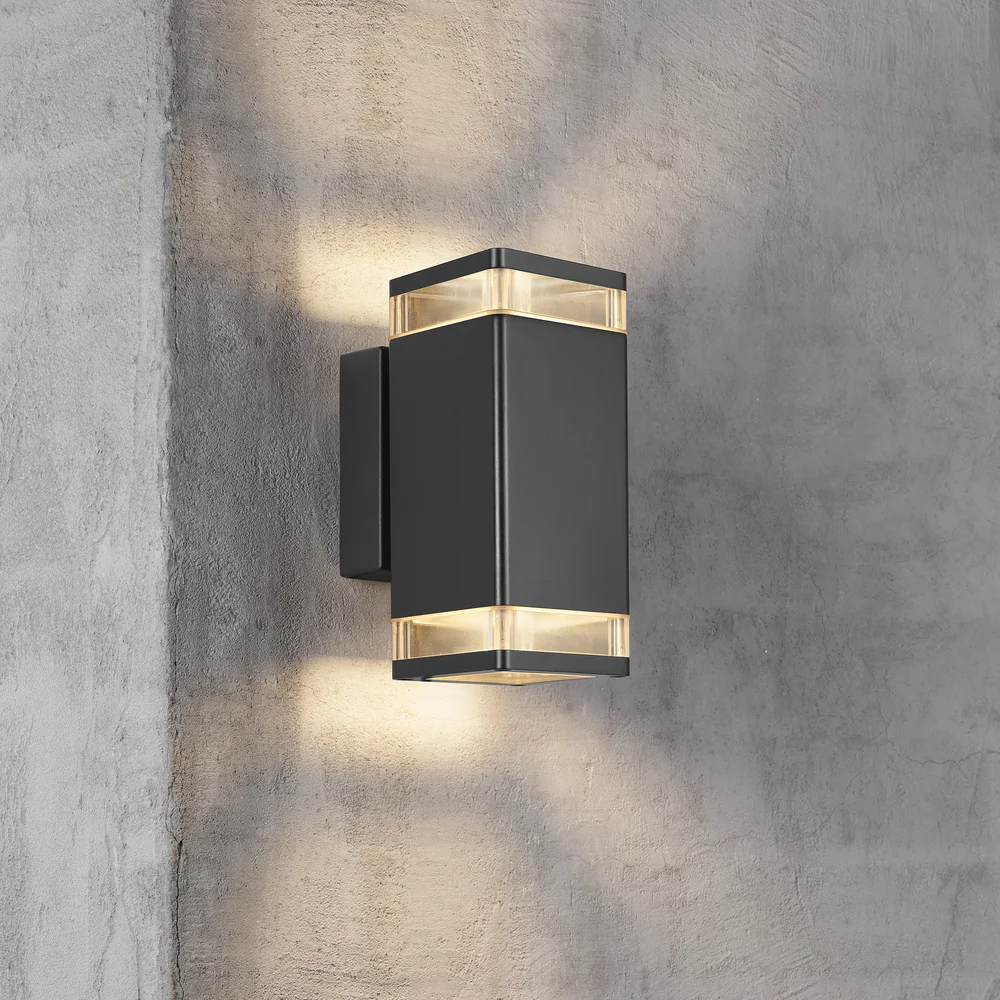 NORDLUX ELM DOBBEL VEGGLAMPE GU10 SORT v:6262564