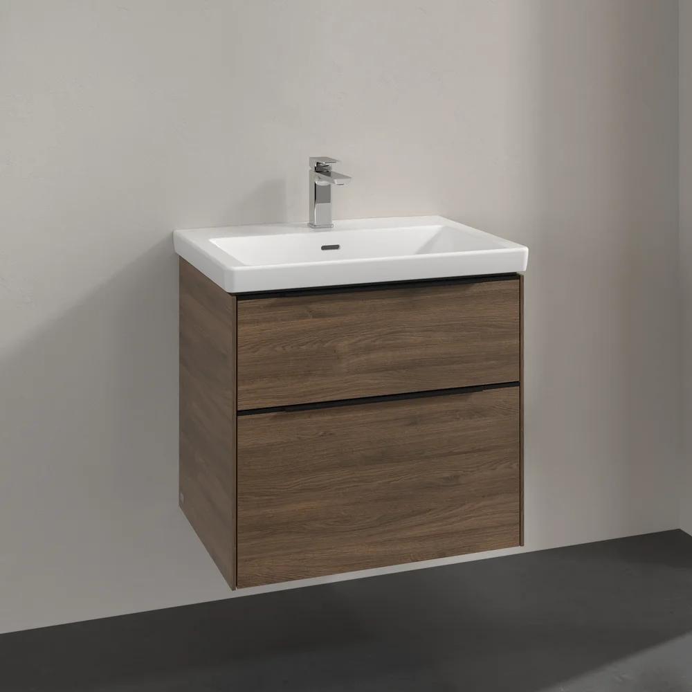 V&B SUBWAY 3.0 SERVANTSKAP 62X57 ARIZONA OAK HÅNDTAK I VOLCANO BLACK v:6225771