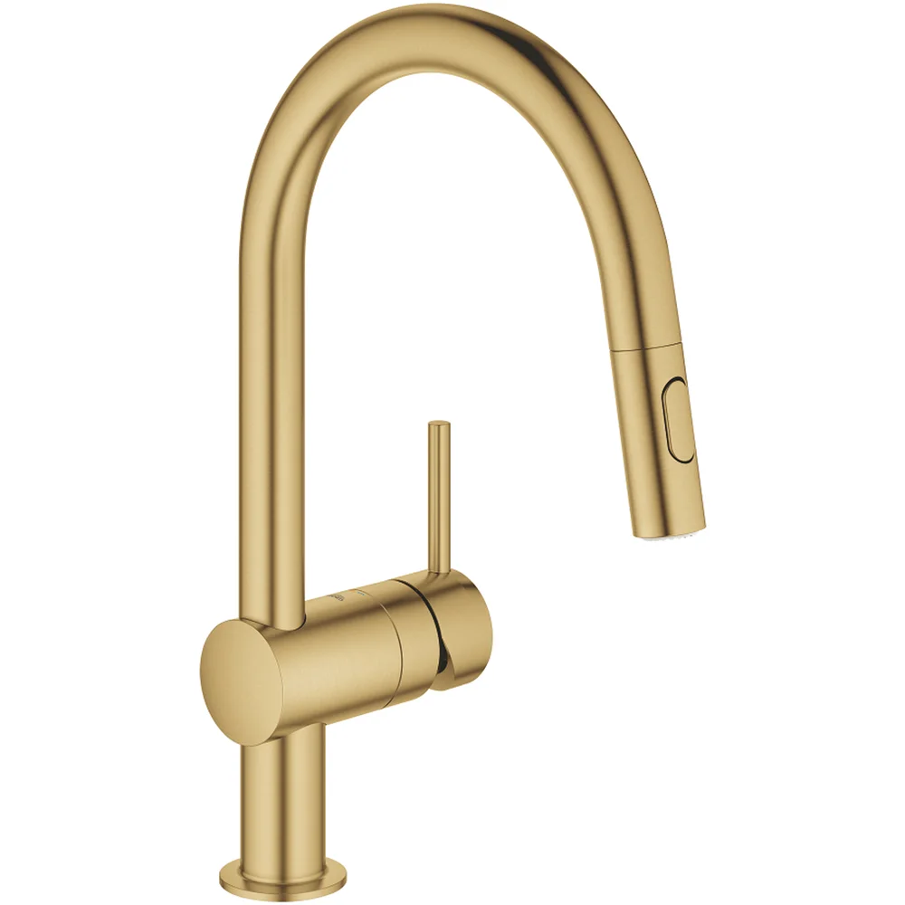 GROHE MINTA KJØKKENARMATUR BØRSTET COOL SUNRISE M/UTTREKKBAR C-TUT v:1286775 GROHE MINTA KJØKKENARMATUR BØRSTET COOL SUNRISE M/UTTREKKBAR C-TUT v:1286775