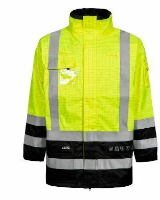 SKALLJAKKE FLAMMEHEMMENDE HI-VIZGUL/SORT v:9818000