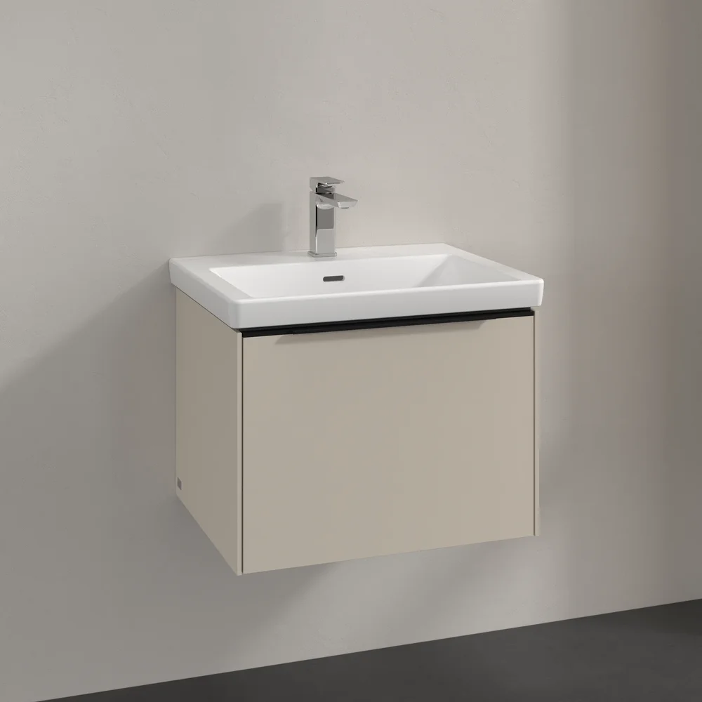 V&B SUBWAY 3.0 SERVANTSKAP 57X42 CASHMERE GREY HÅNDTAK I VOLCANO BLACK v:5727682