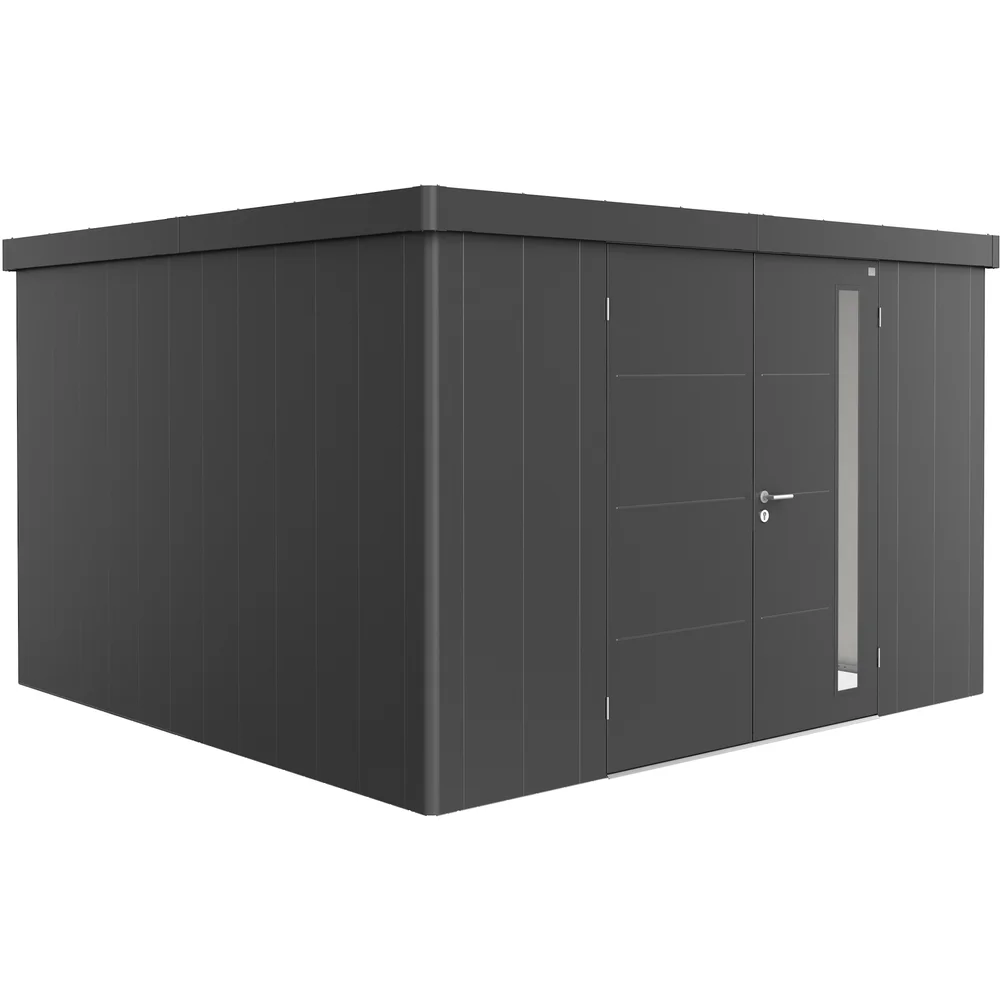 BIOHORT REDSKAPSBOD NEO 4D DOBBELDØRE, MØRK GRÅ METALLIC v:7562490