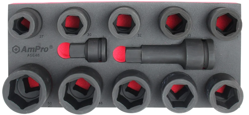AMPRO KRAFTPIPESETT 1" 12 DELER EVA v:1827722