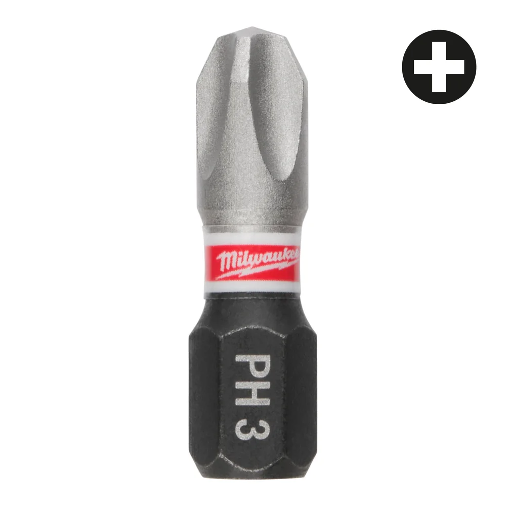 Milwaukee Bits Shockwave PH3, 25 mm, 3-pakning v:1763858
