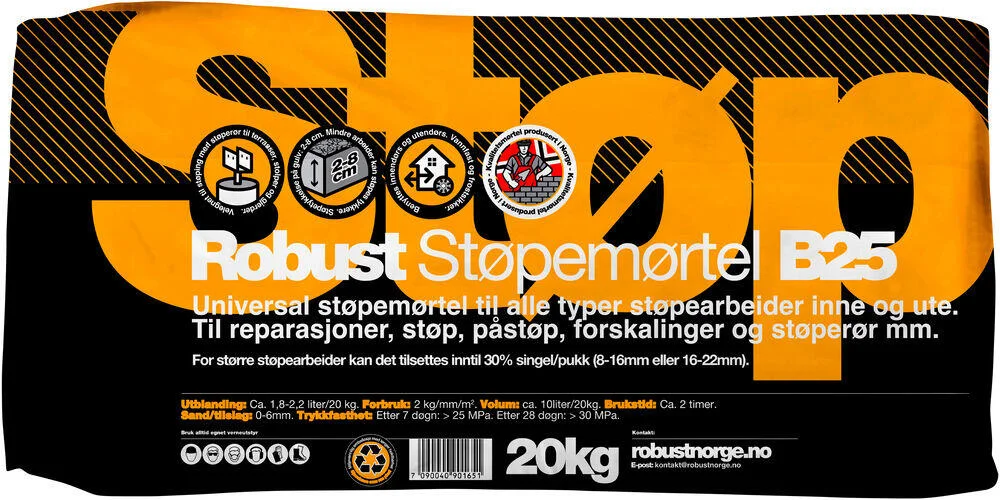 Robust Støpemørtel B25 v:9234983 Robust Støpemørtel B25 v:9234983