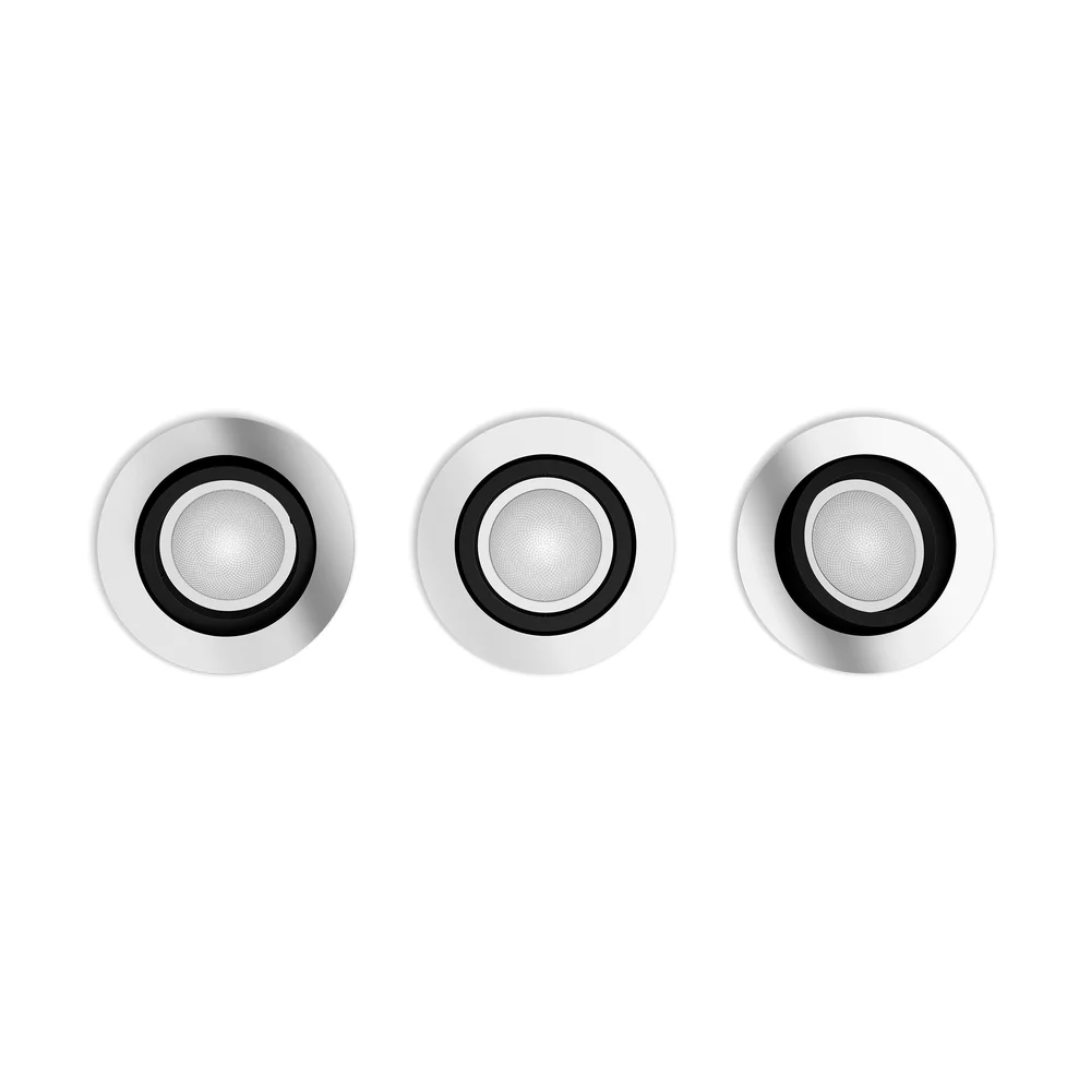 Philips Hue Innfelt spotlight Milliskin HUE, 4,2W, krom, 3-pakning v:2592582